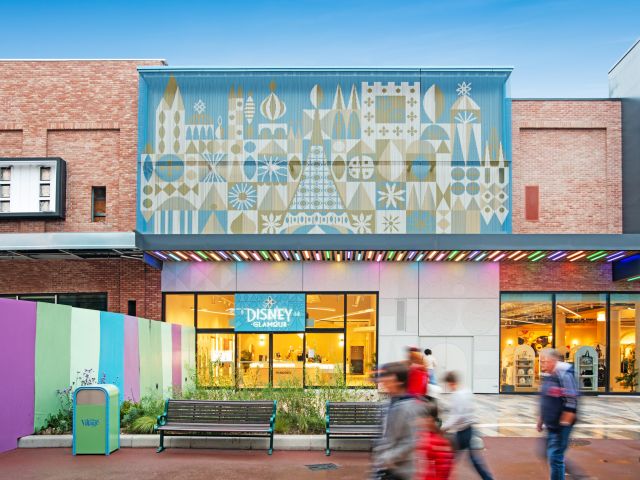 Colourful mural artwork on a retail shopfront exterior